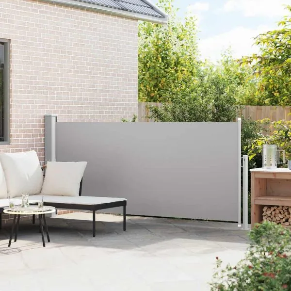 Copertină laterală retractabilă, gri, 140 x 300 cm