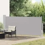 Copertină laterală retractabilă, gri, 140 x 300 cm