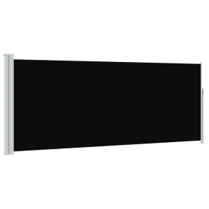 Copertină laterală retractabilă, negru, 120×300 cm
