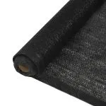 Plasă protecție vizuală, negru, 1,5×10 m, HDPE