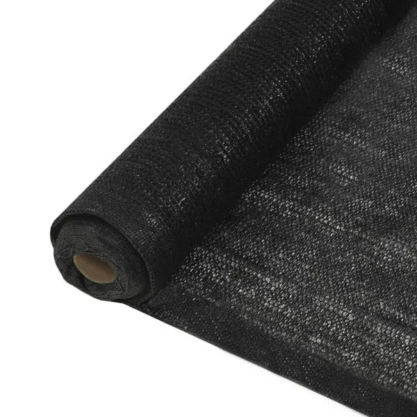 Plasă protecție vizuală, negru, 1,5×10 m, HDPE