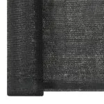 Plasă protecție vizuală, negru, 2×25 m, HDPE