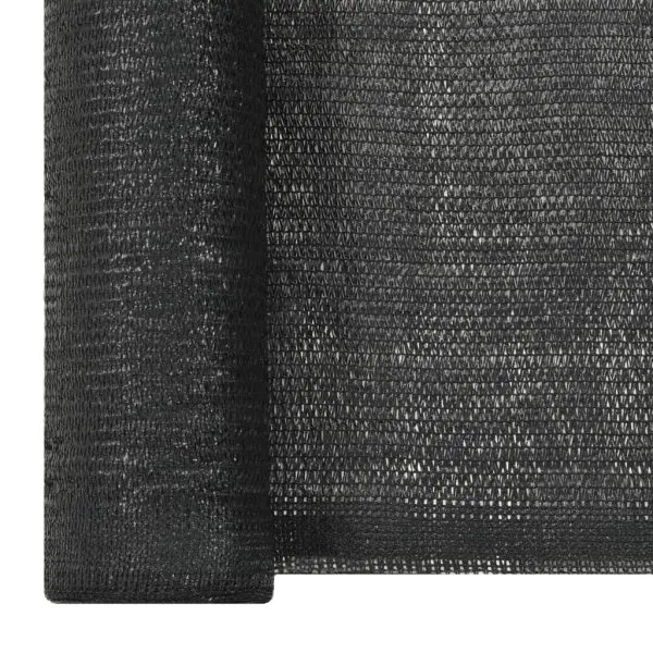 Plasă protecție vizuală, negru, 2×25 m, HDPE