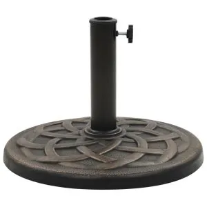 Suport umbrelă de soare, bronz, 11 kg, polirășină, rotund