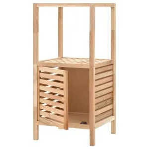 Dulap depozitare baie, 39,5×35,5×86 cm, lemn de nuc masiv