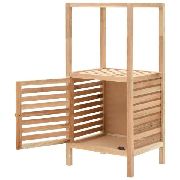 Dulap depozitare baie, 39,5×35,5×86 cm, lemn de nuc masiv