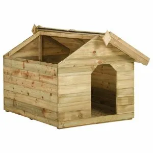 Cușcă câine de grădină, acoperiș detașabil, lemn de pin tratat