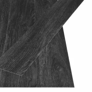 Plăci autoadezive pardoseală stejar antracit PVC 4,46 m² 3 mm