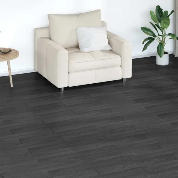 Plăci autoadezive pardoseală stejar antracit PVC 4,46 m² 3 mm