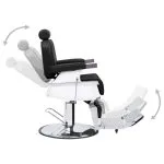 Scaun frizer, negru, 68 x 69 x 116 cm, piele ecologică