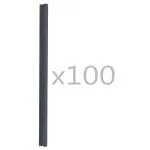 Cleme fixare fâșii de gard, 100 buc., antracit, PVC