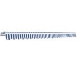 Copertină pliabilă, acționată manual, albastru/alb, 500 cm