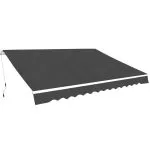 Copertină pliabilă cu acționare manuală, 450 cm, antracit
