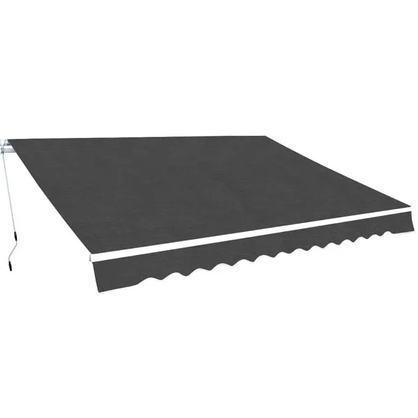 Copertină pliabilă cu acționare manuală, 450 cm, antracit