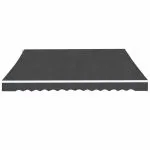 Copertină pliabilă cu acționare manuală, 450 cm, antracit