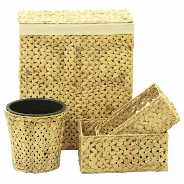 Set accesorii de baie, 4 piese, zambilă de apă