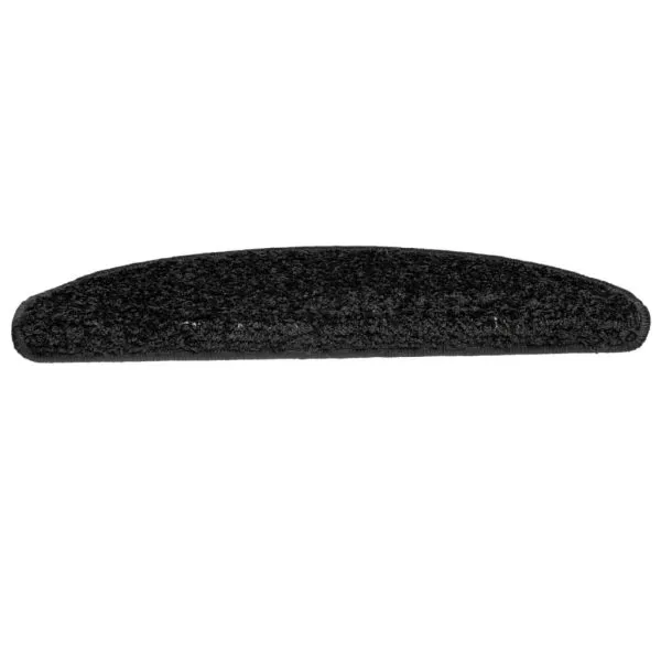 Covorașe pentru trepte scară, 15 buc., negru, 65x21x4 cm