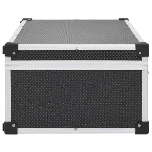 Carcasă pentru 80 CD-uri, aluminiu, ABS, negru