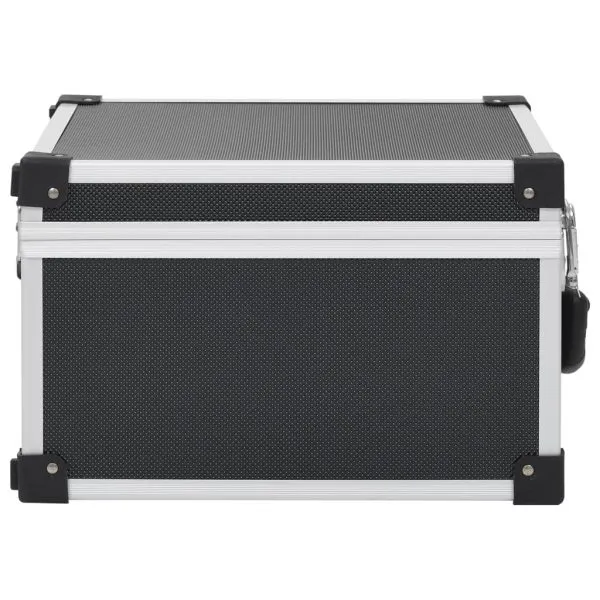 Casetă pentru 40 CD-uri, negru, aluminiu ABS