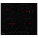 Plită ceramică cu 4 arzătoare, control tactil, 6600 W