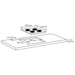 Plită cu inducție cu 4 arzătoare, control tactil, sticlă 7000 W