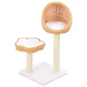 Ansamblu pentru pisici cu stâlp funie sisal, natural, salcie
