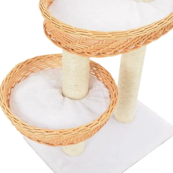 Ansamblu pentru pisici cu stâlp funie sisal, natural, salcie
