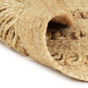 Covor manual din iută împletită, 90 cm