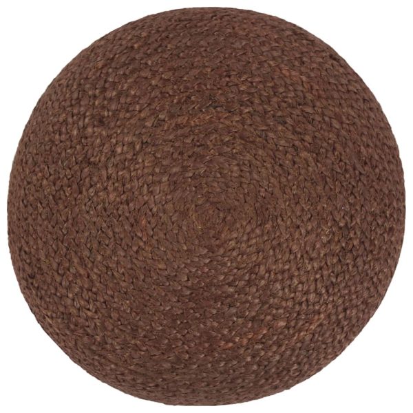 Taburet lucrat manual, maro, 40×45 cm, iută