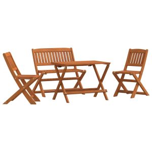 Set mobilier exterior pentru copii 4 piese lemn de eucalipt