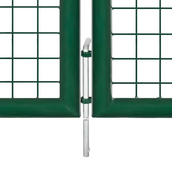 Poartă de grădină, verde, 350 x 75 cm, oțel