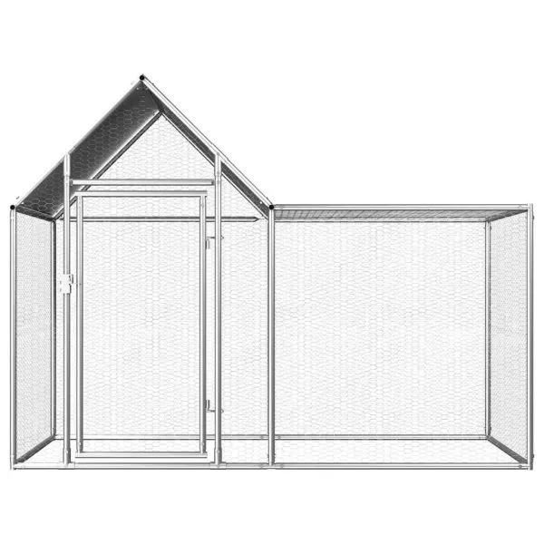 Coteț pentru păsări, 2 x 1 x 1,5 m, oțel galvanizat