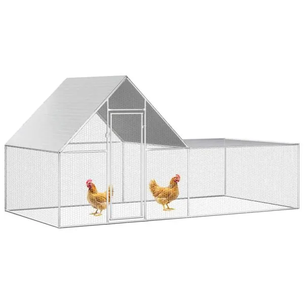 Coteț pentru păsări, 4 x 2 x 2 m, oțel galvanizat