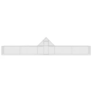 Coteț pentru păsări, 10 x 2 x 2 m, oțel galvanizat