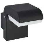 Lampă de perete cu LED de exterior, negru, 9 W, oval