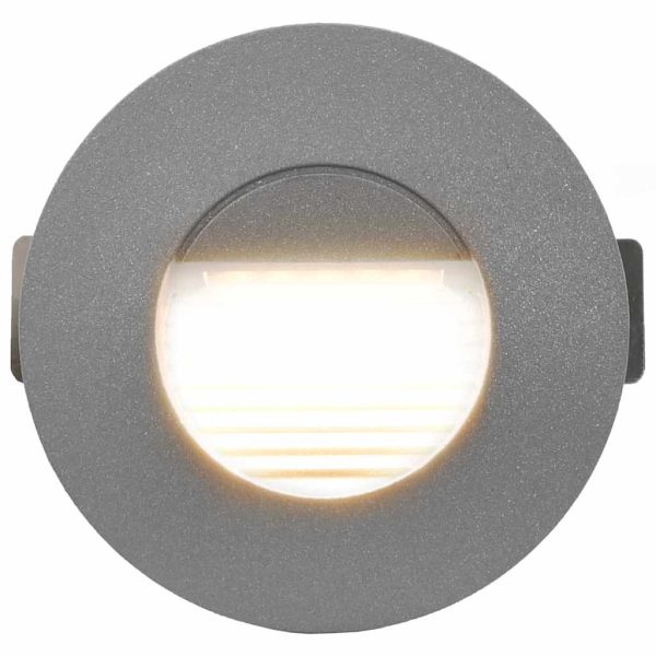 Lămpi de perete LED de exterior, 6 buc., argintiu, 5 W, rotund