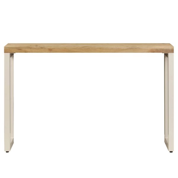 Masă consolă, 120x35x76 cm, lemn masiv de mango & oțel