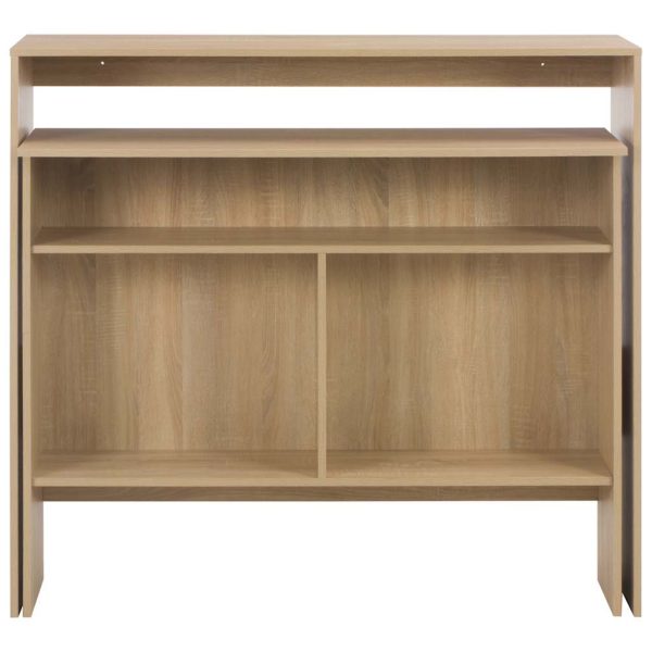 Masă de bar cu 2 blaturi, stejar, 130x40x120 cm