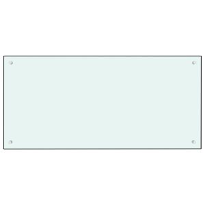 Panou antistropi de bucătărie, alb, 100×50 cm sticlă securizată