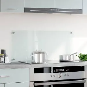 Panou antistropi bucătărie transparent 90×40 cm sticlă securiz.