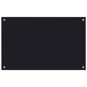 Panou antistropi de bucătărie, negru 80×50 cm sticlă securizată