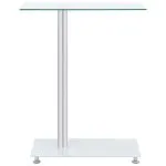 Masă laterală formă U transparent 45x30x58 cm sticlă securizată