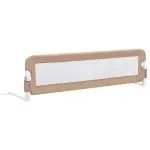 Balustradă protecție pat copii, gri taupe, 150×42 cm, poliester