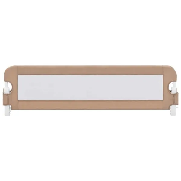 Balustradă protecție pat copii, gri taupe, 150×42 cm, poliester