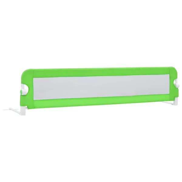 Balustradă de protecție pat copii, verde, 180×42 cm, poliester