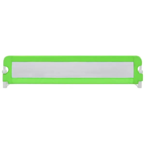 Balustradă de protecție pat copii, verde, 180×42 cm, poliester