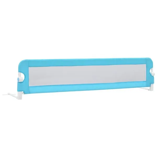 Balustradă de protecție pat copii albastru 180×42 cm poliester