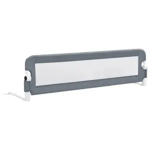 Balustradă de protecție pat copii, gri, 120×42 cm, poliester