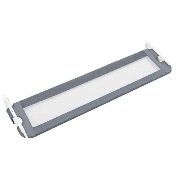 Balustradă de protecție pat copii, gri, 120×42 cm, poliester