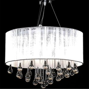 Candelabru cu 85 de cristale, alb